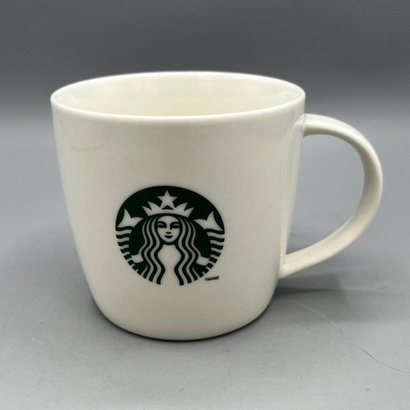 Starbucks Other - Starbucks 12oz White Coffee Mug Green Mermaid Logo 2013